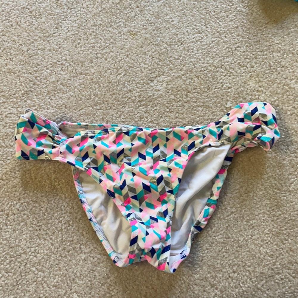 Victoria secret- pink patterned bikini bottoms